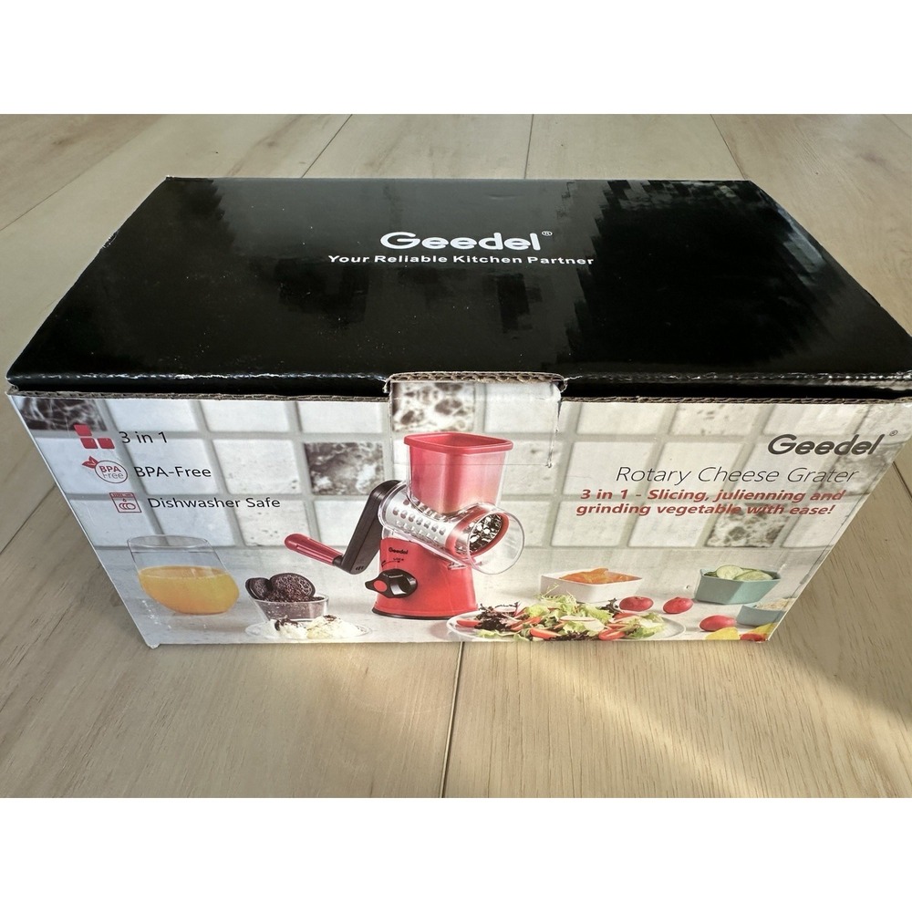 Geedel | Rotary Cheese Grater & Vegetable Slicer | New in Box